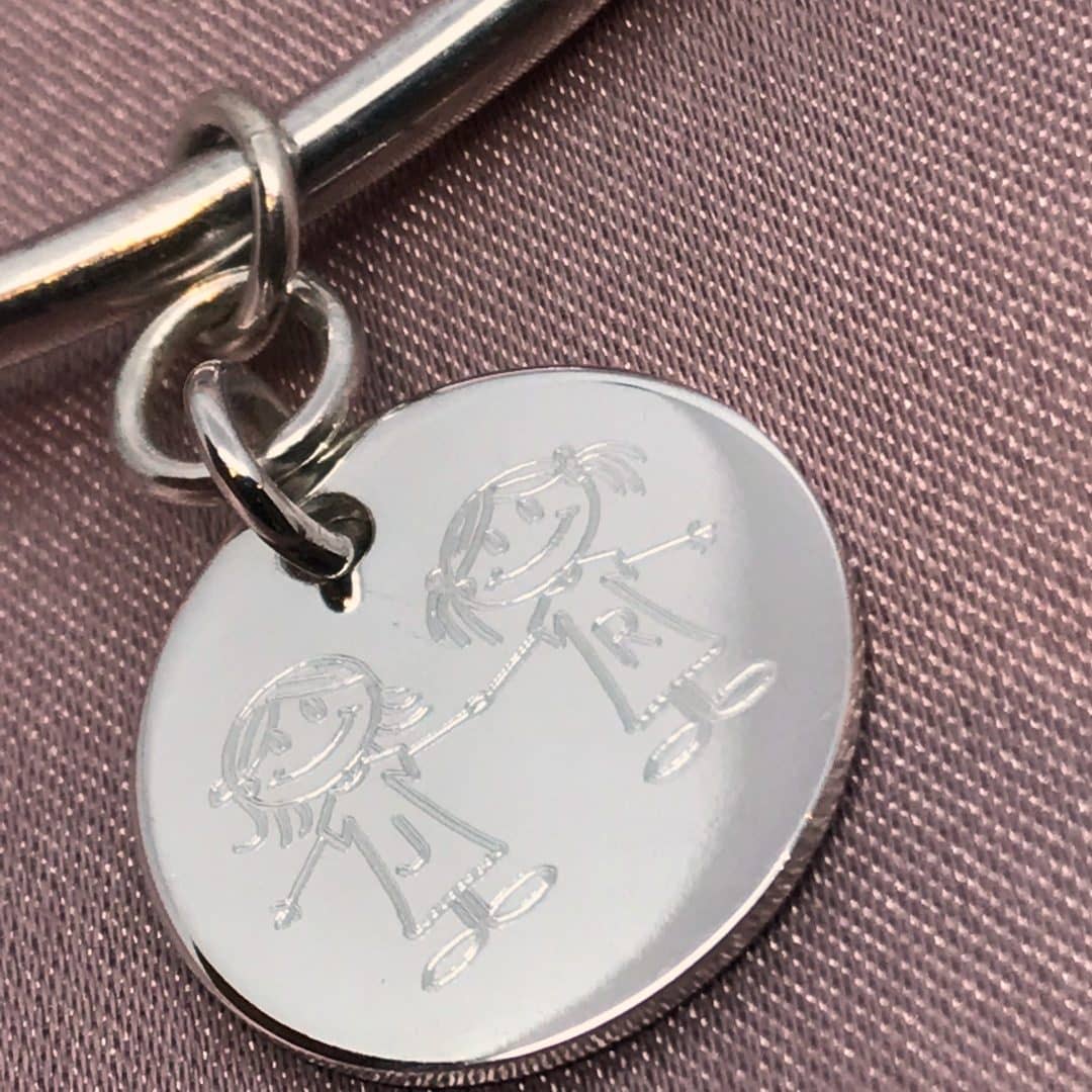 handwriting engraved on keyring