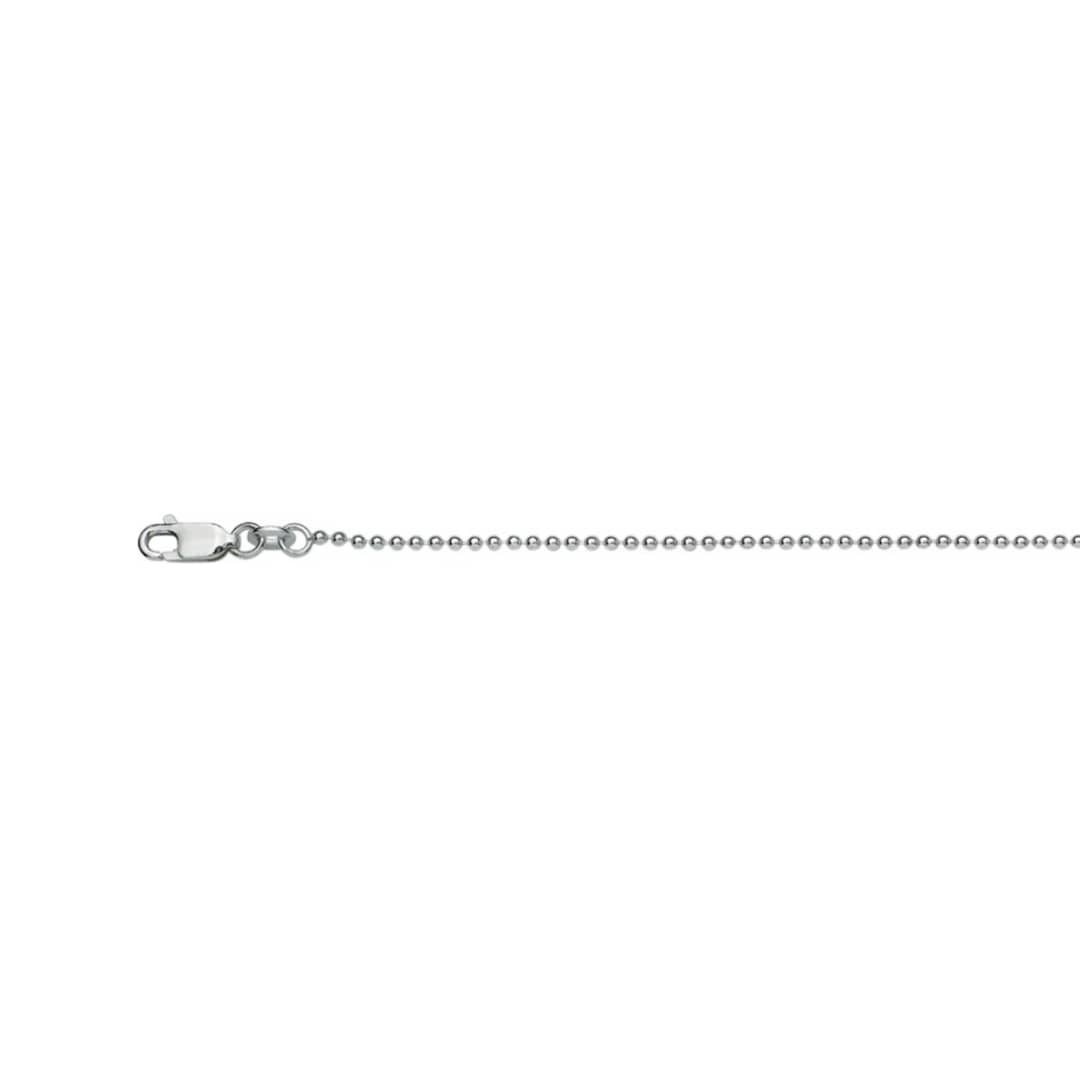 45cm long sterling silver 1.5mm thick ball chain