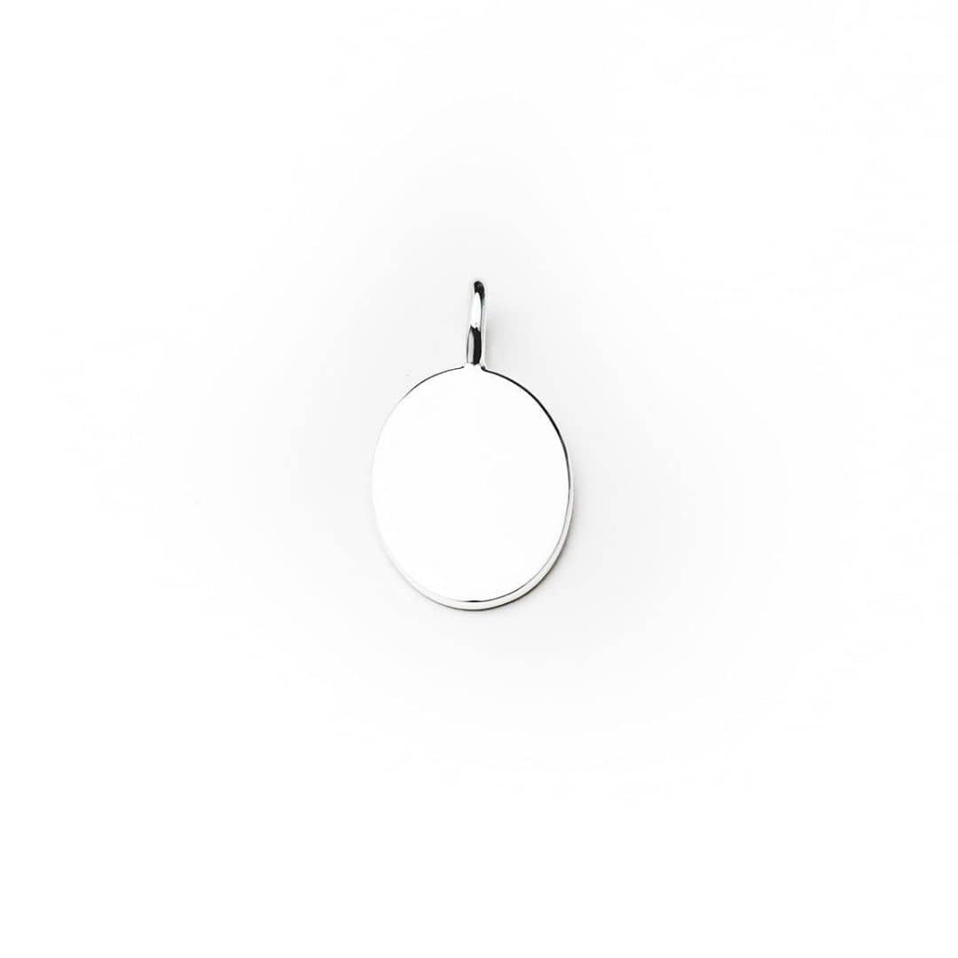 sterling silver oval pendant