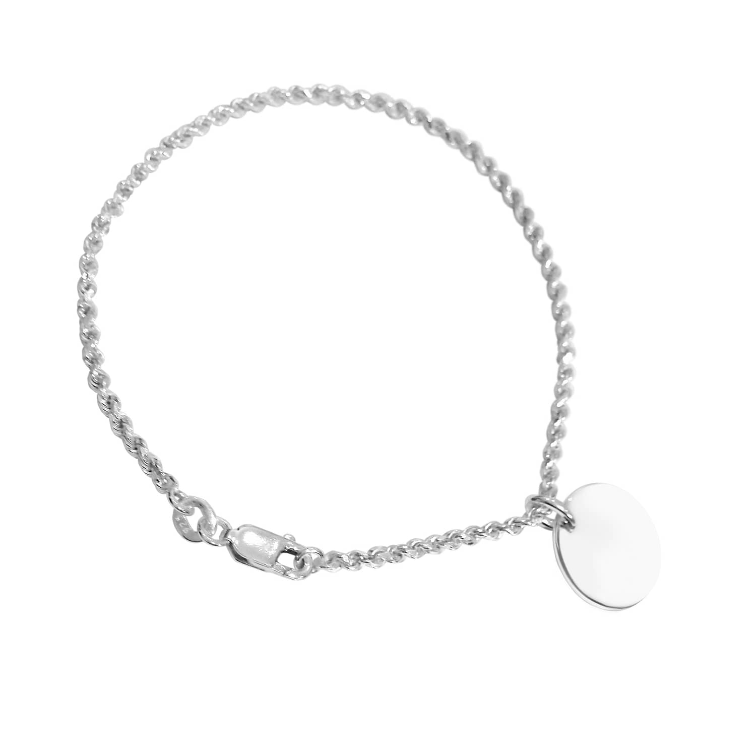 silver french rope bracelet