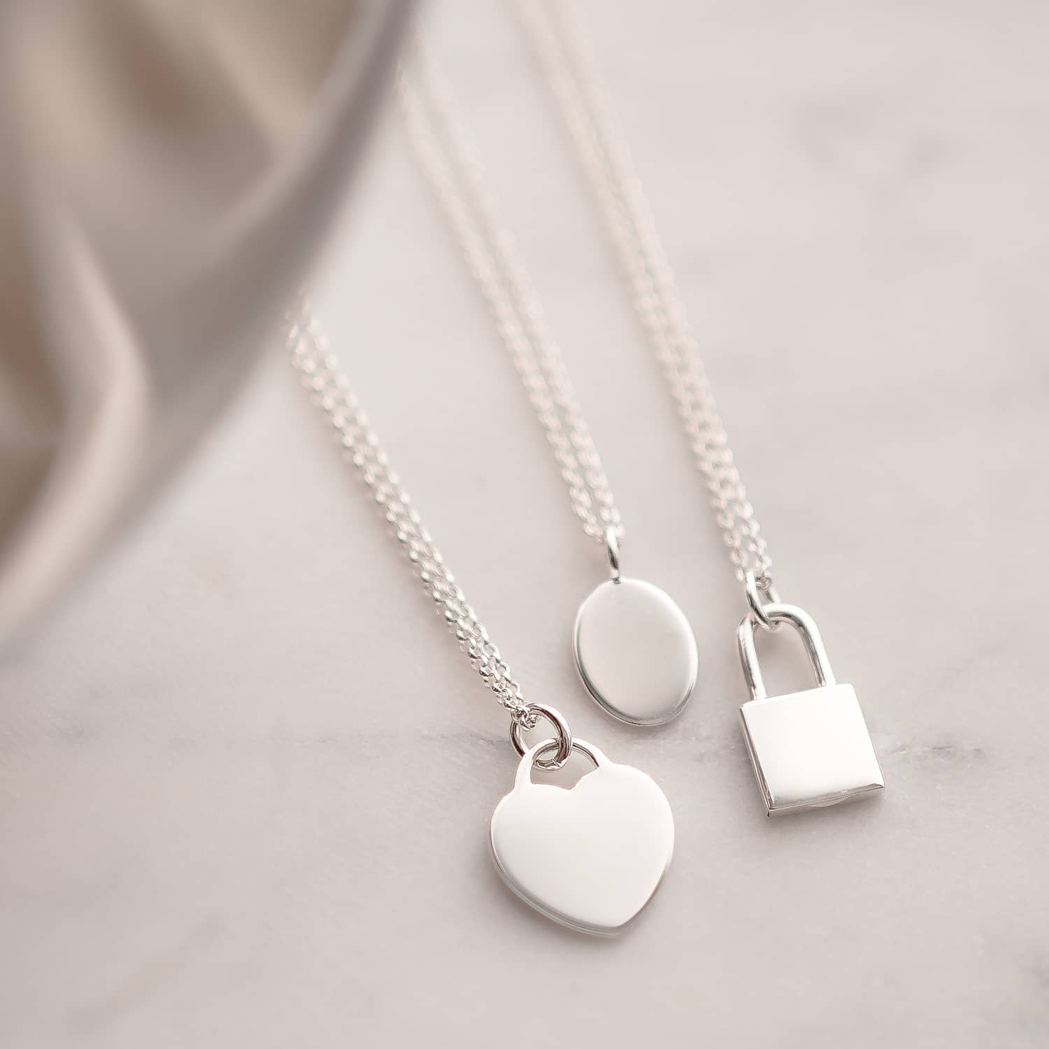 engraved sterling silver necklaces