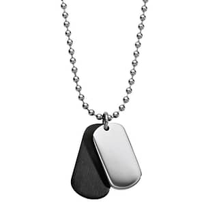Mens double sales dog tag necklaces