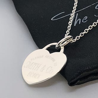 Tiffany and co engraved necklace hot sale