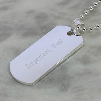 Men s Sterling Silver Dog Tag Necklace Engraved Gifts For Men