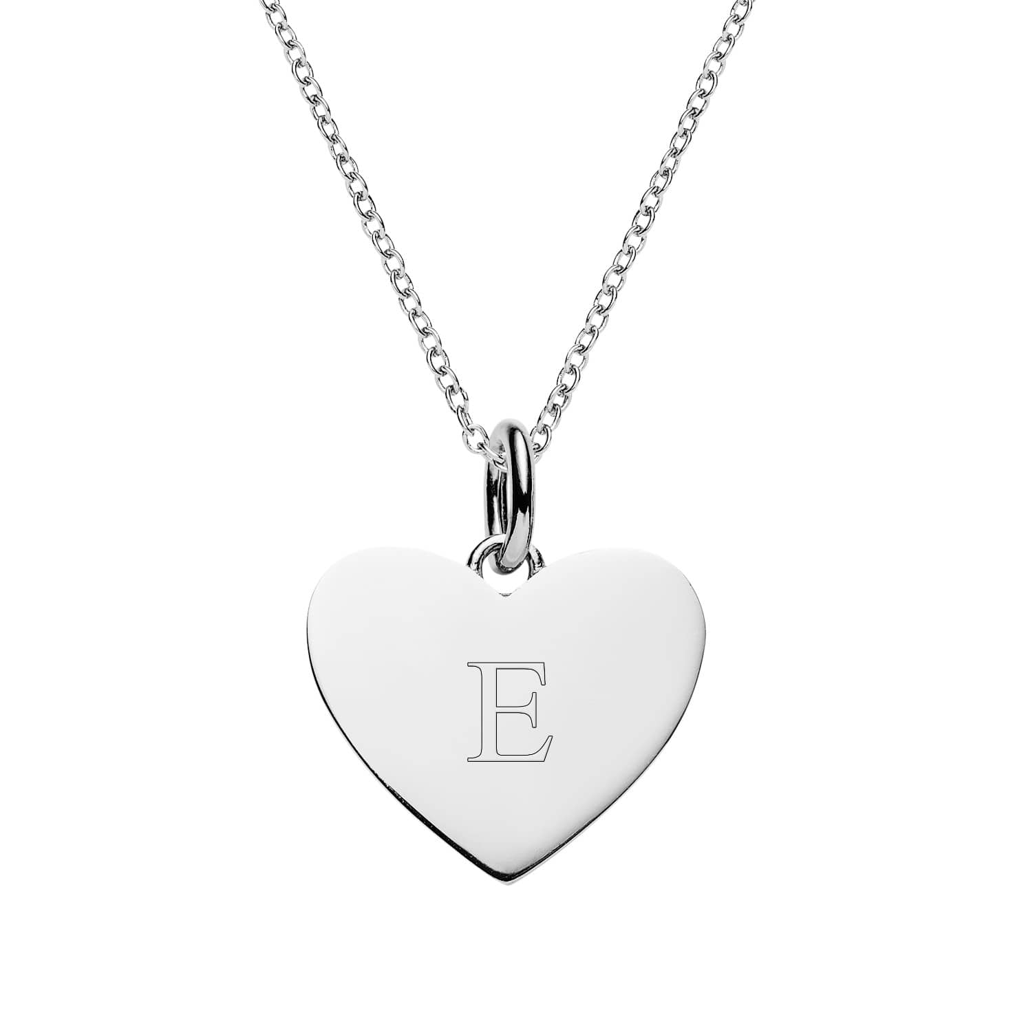 Name necklace, heart shaped silver pendant – Tracy Anne Jewellery